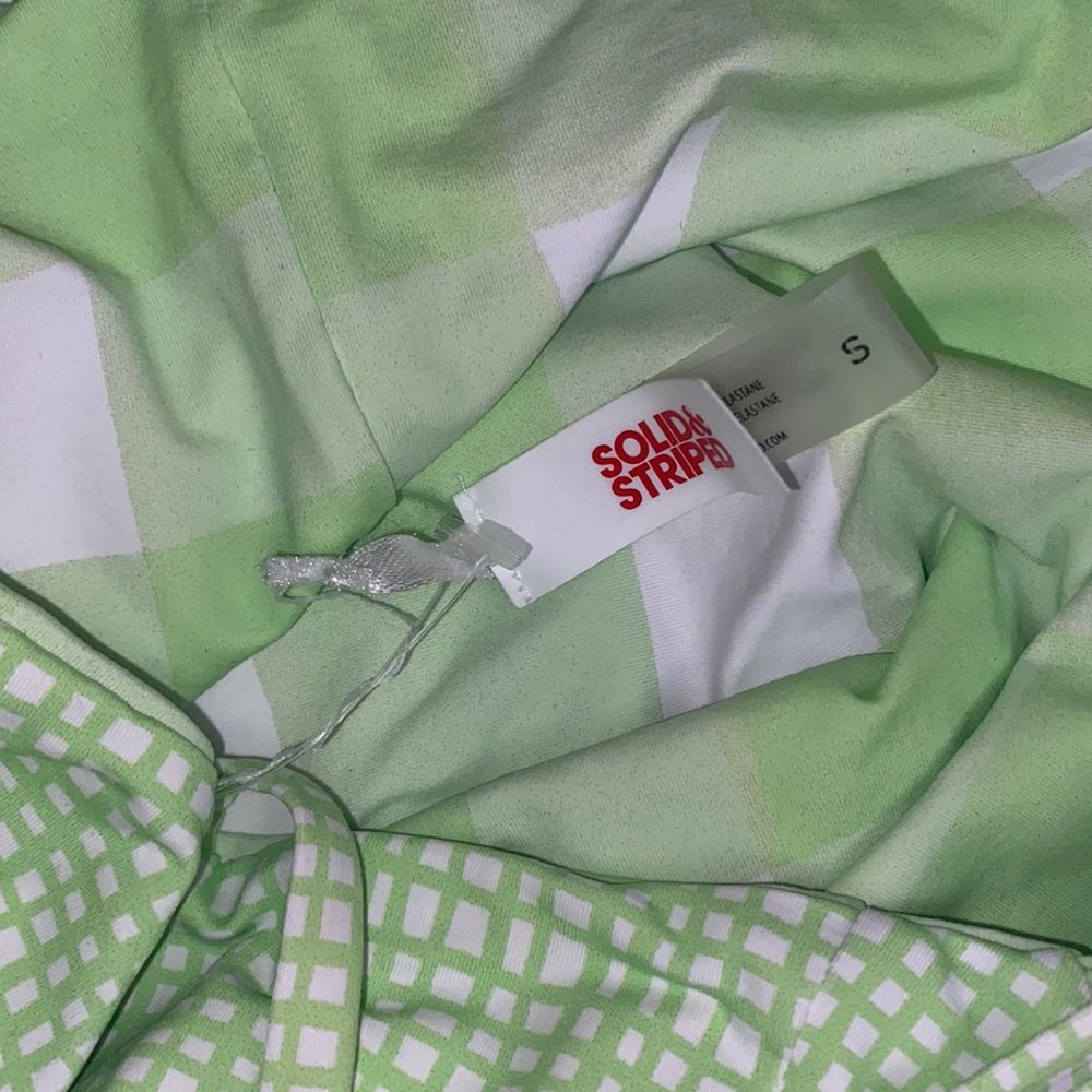 Solid & Striped Green Check Reversible Swimsuit - image 8